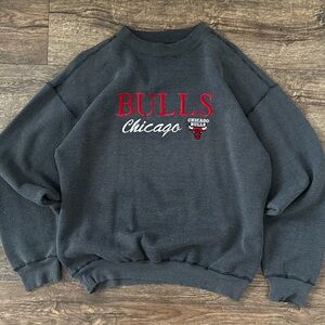 Vintage 90s Chicago Bulls Logo 7 Embroidered Crewneck Sweatshirt large